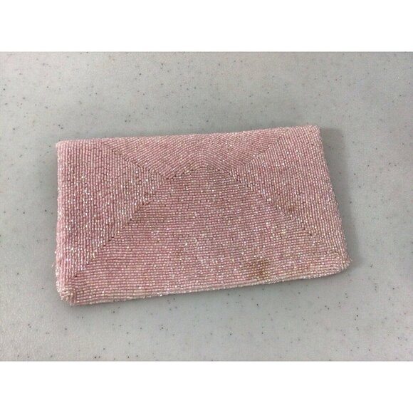 Richer Pink Sequin Beaded Bag Clutch Made in Japan - Picture 6 of 6